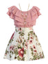 Just Kids Girls Ruffled Floral 2 Pc Necklace Skirt Set, Sizes 4-14 - SophiasStyle.com